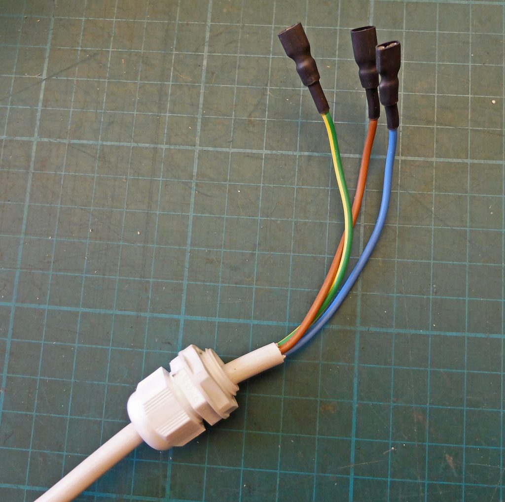 Greenhouse controller mains cable connectors