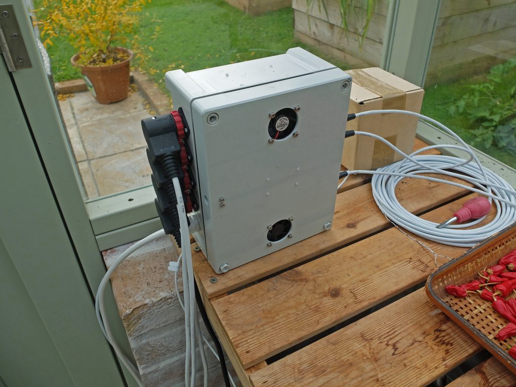 Greenhouse controller with cooling fans