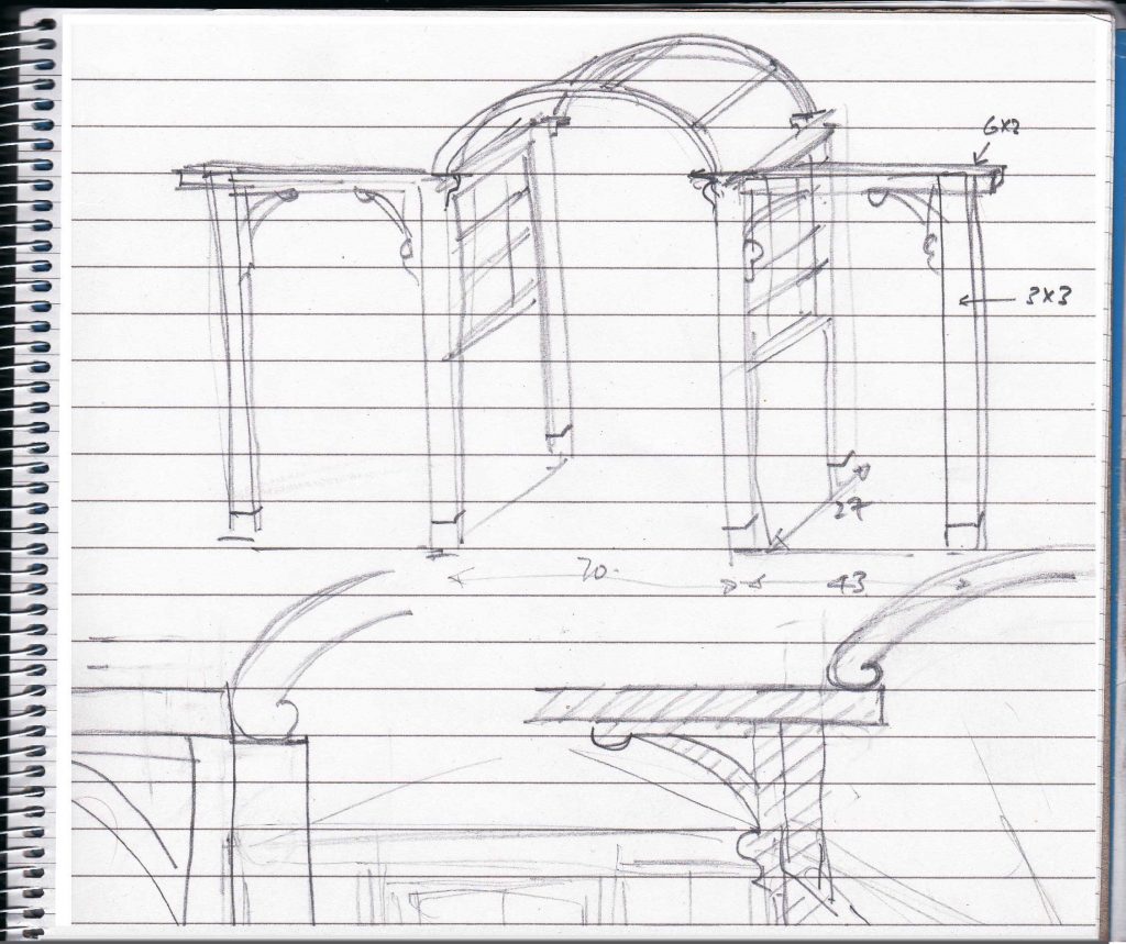Sketch design of archway