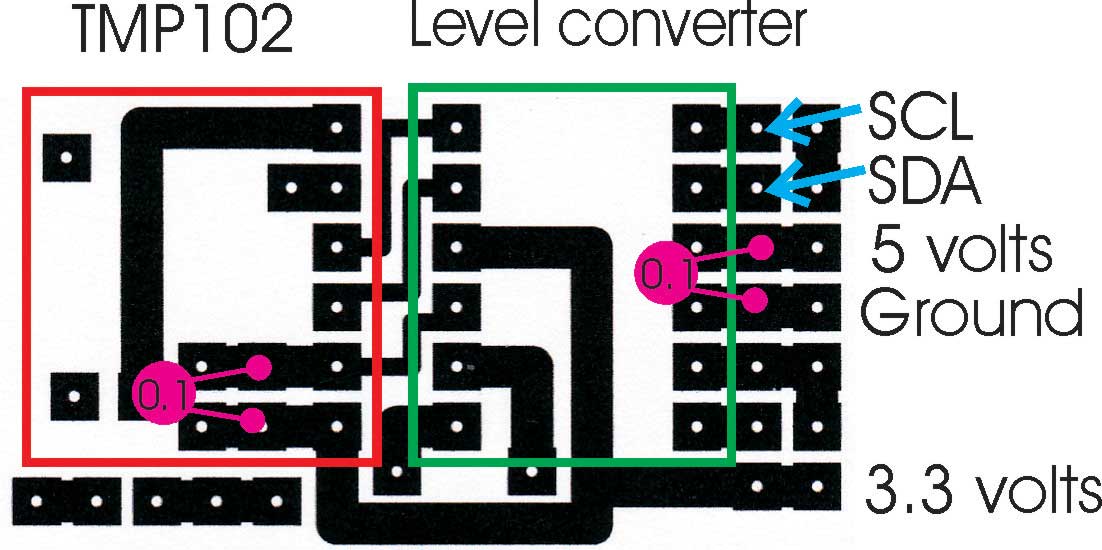 Temperature sensor pcb