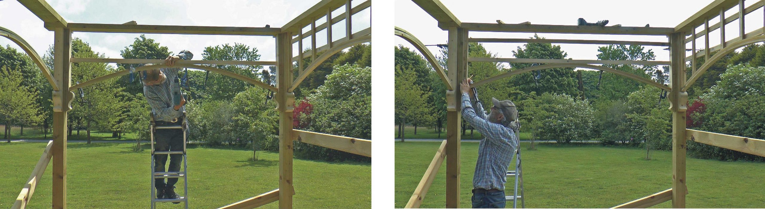 Making the pergola trellis 1