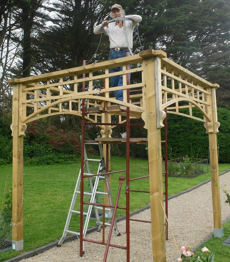 Finished pergola with Julian Rogers