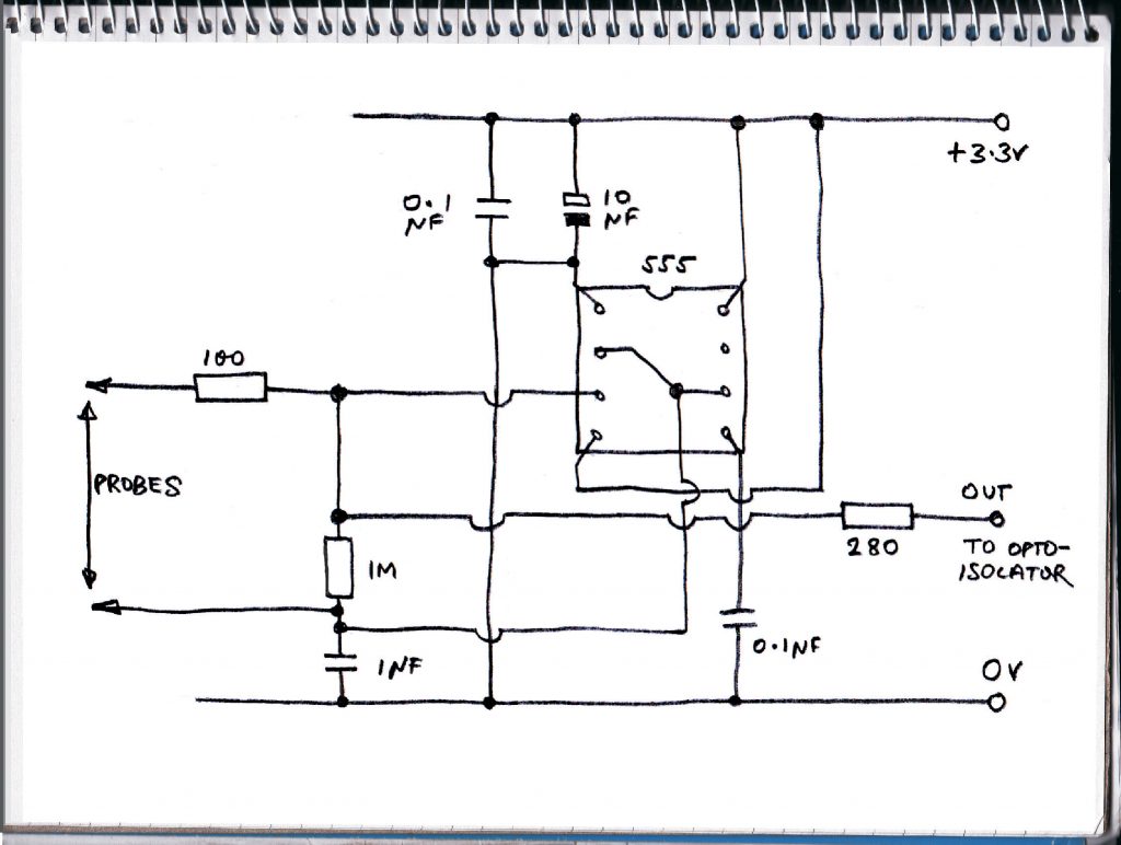 Dampness sensor circuit diagram