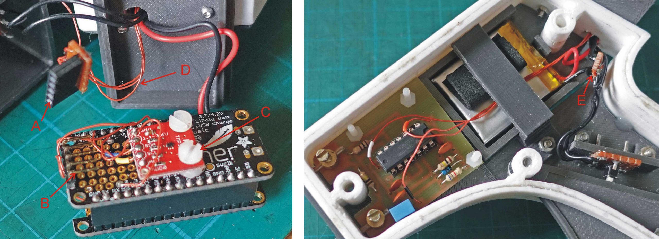 Moisture monitor electrical connections.