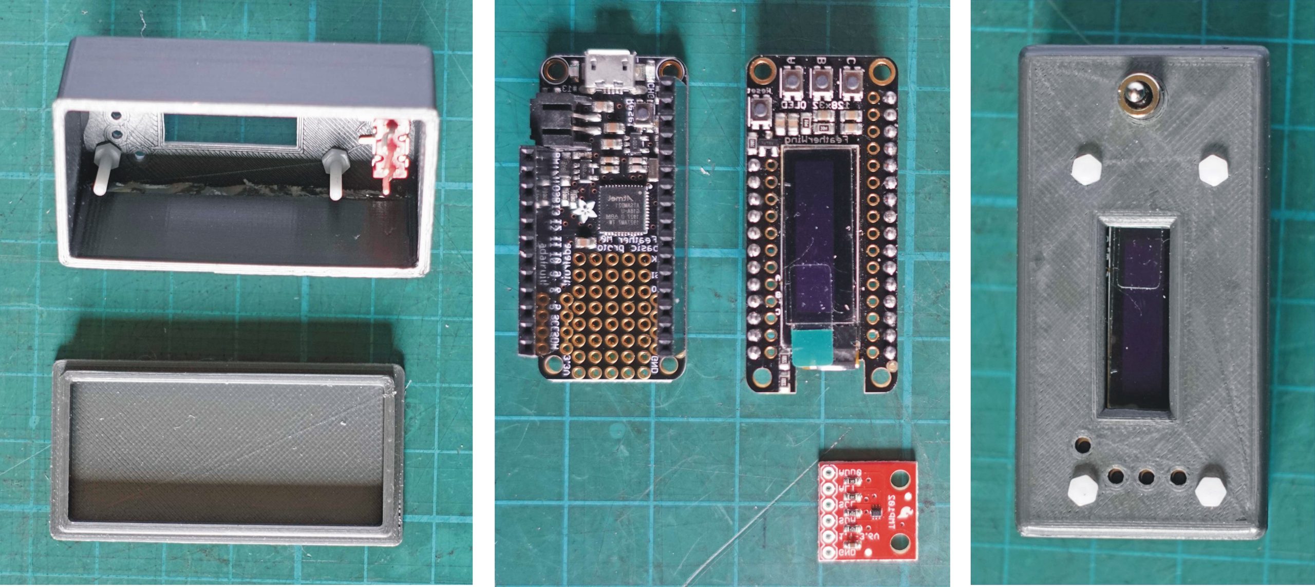 Adafruit Feather and Feather Wing plus tmp102 module