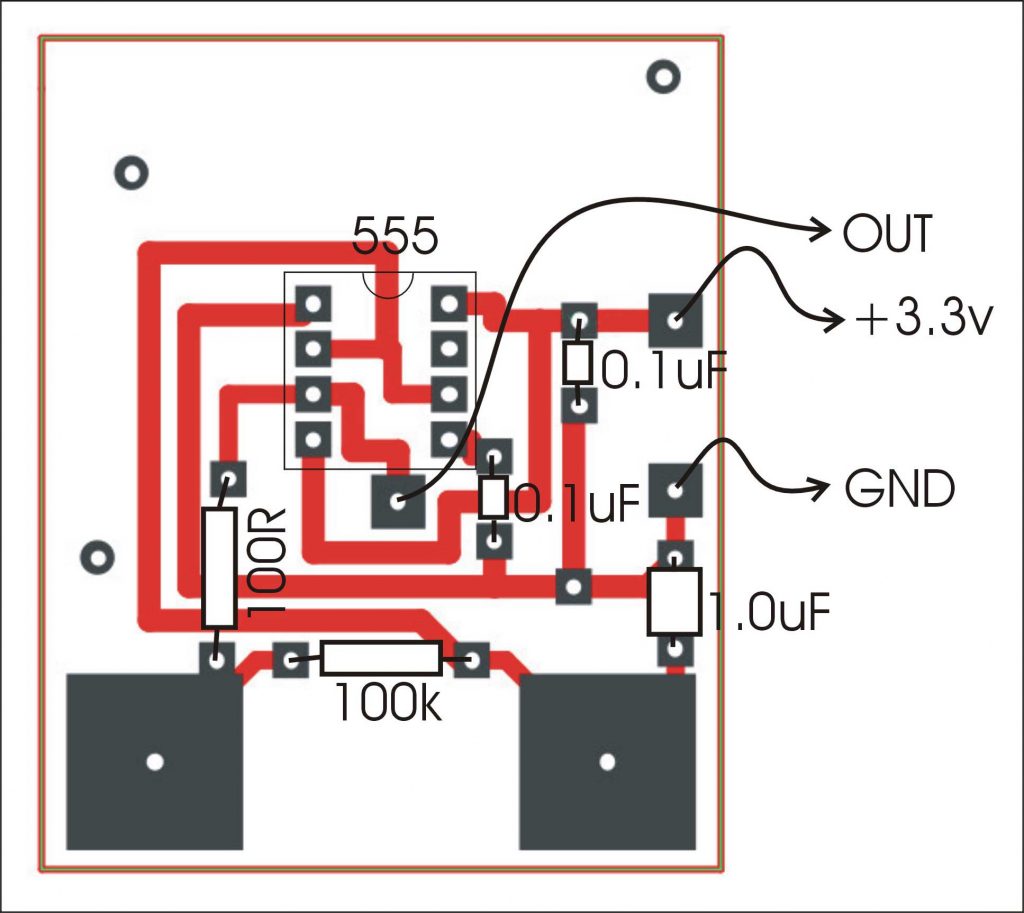 PCB overlay for soil dampness monitor