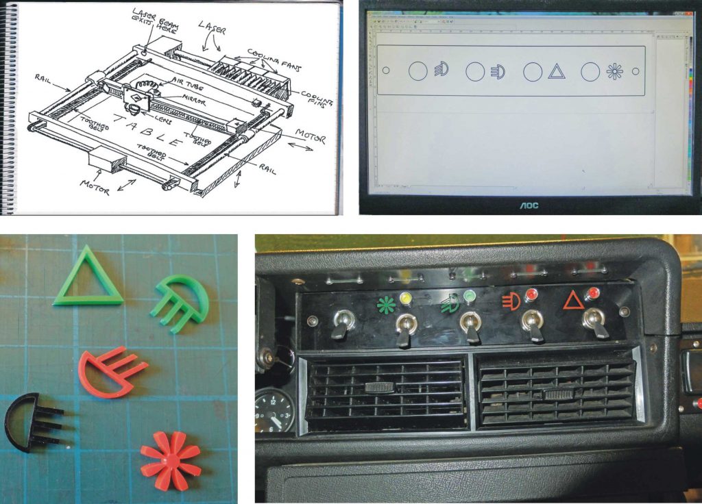 Old laser-cut bits for TR7