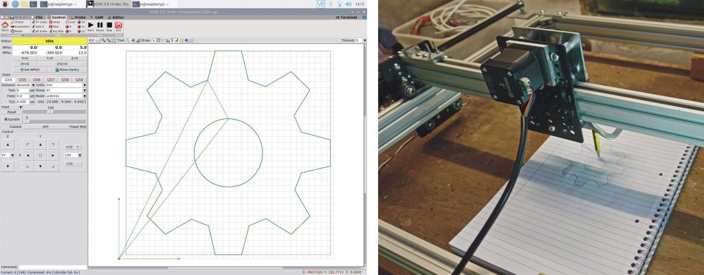 Gear drawing on bCNC