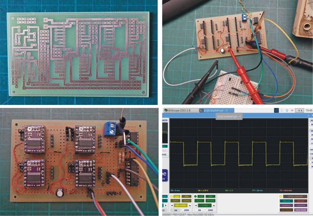 Laser cutter bed circuit