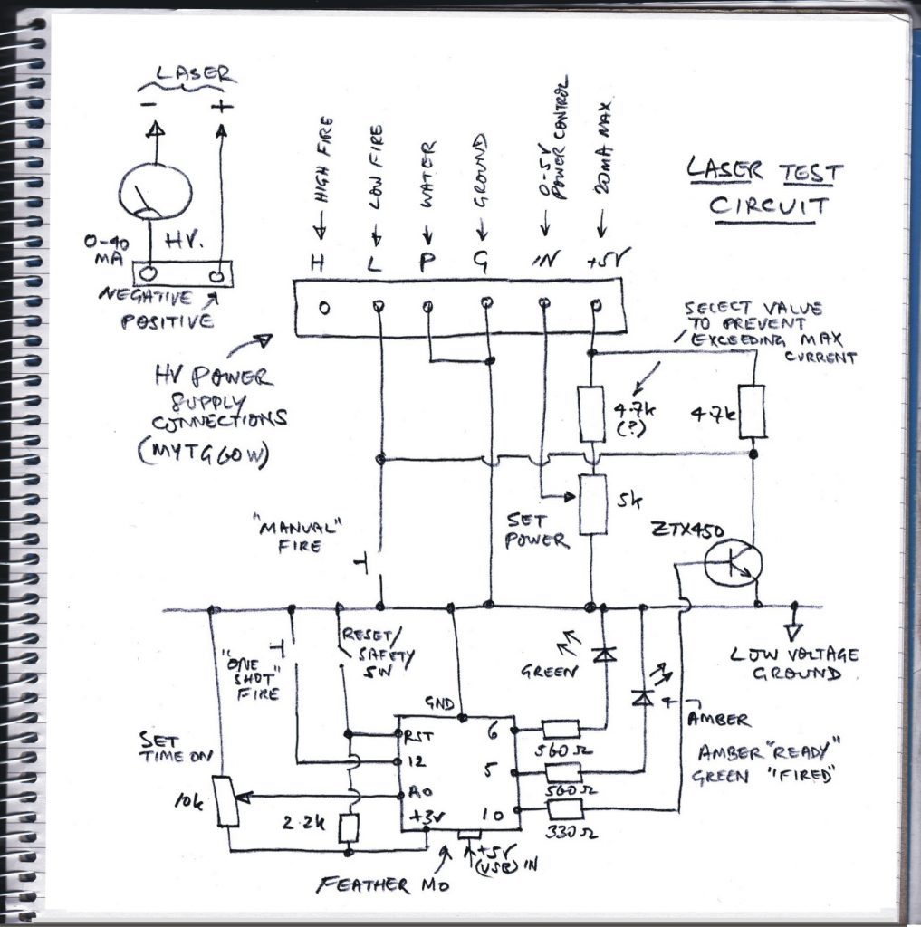 Laser cutter - circuit to test fire