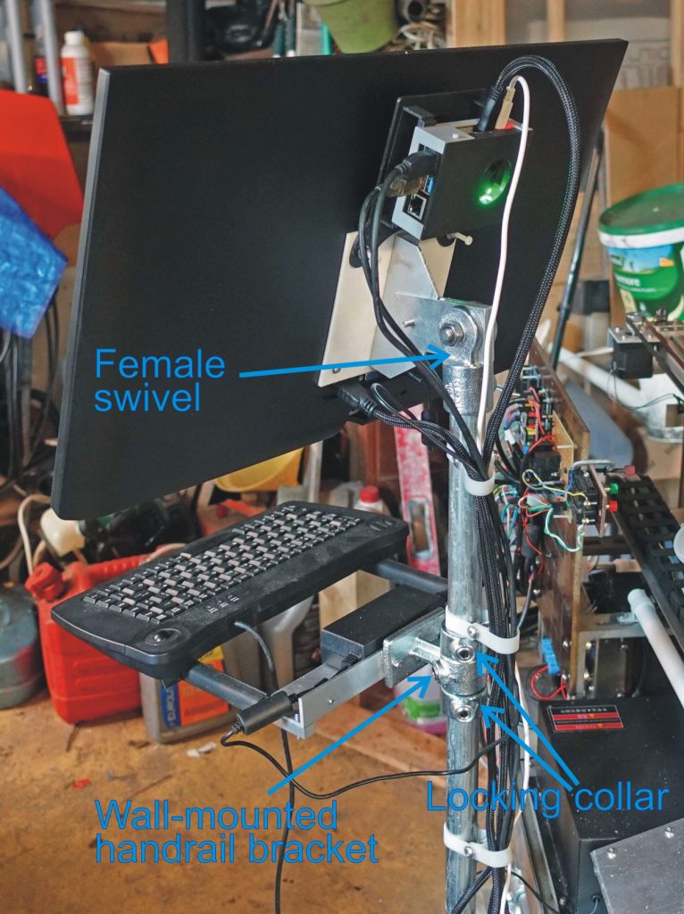 Laser cutter, RPi keyboard and monitor fittings