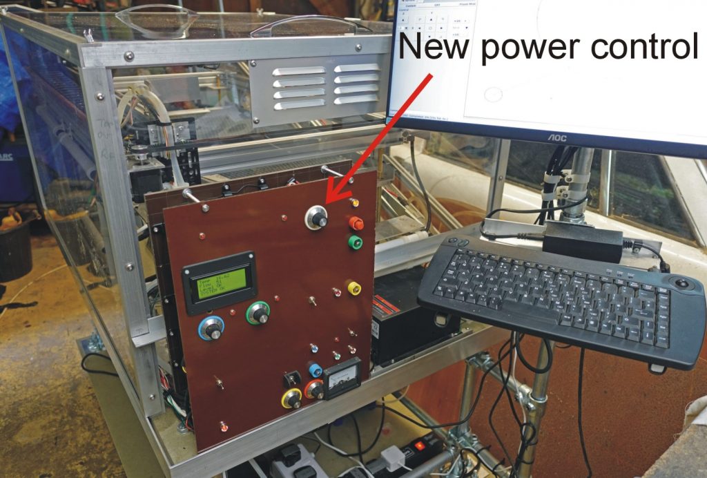 Laser analogue power control