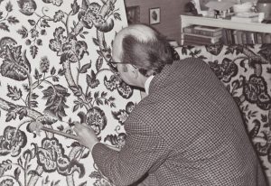 Ken working on a textile design